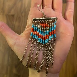 Cute large boho tribal earrings